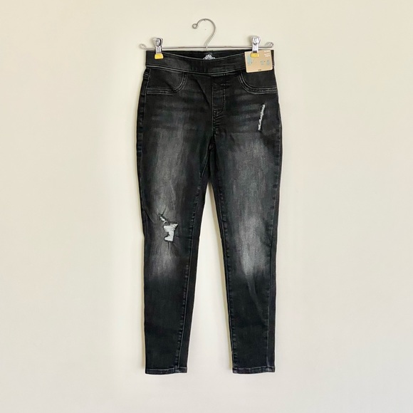Thereabouts Other - Thereabouts Superflex Jeggings Black Stretch Distressed Jeans Kids size 10 Reg